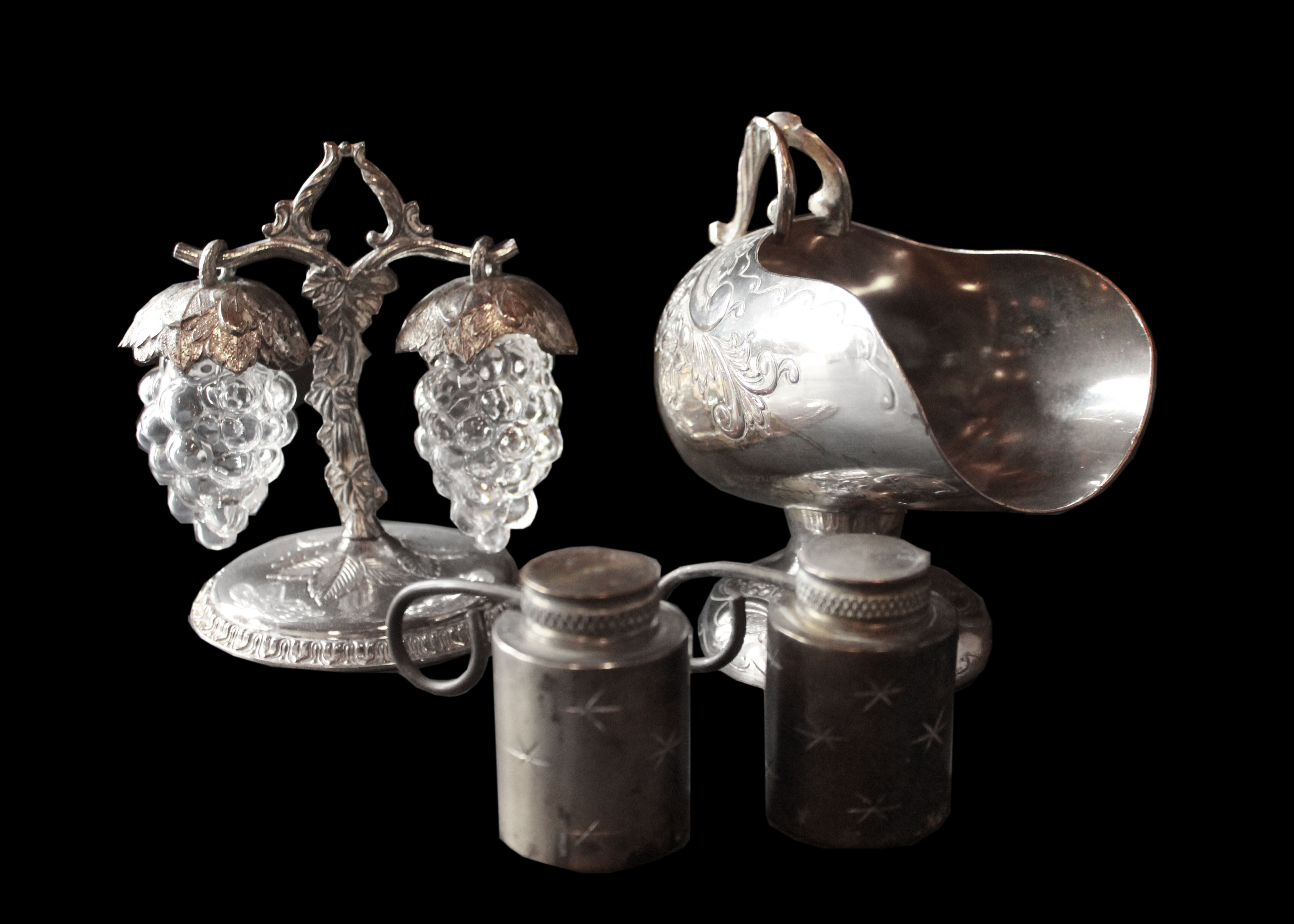 Brass and Silver Plated Accent Pieces