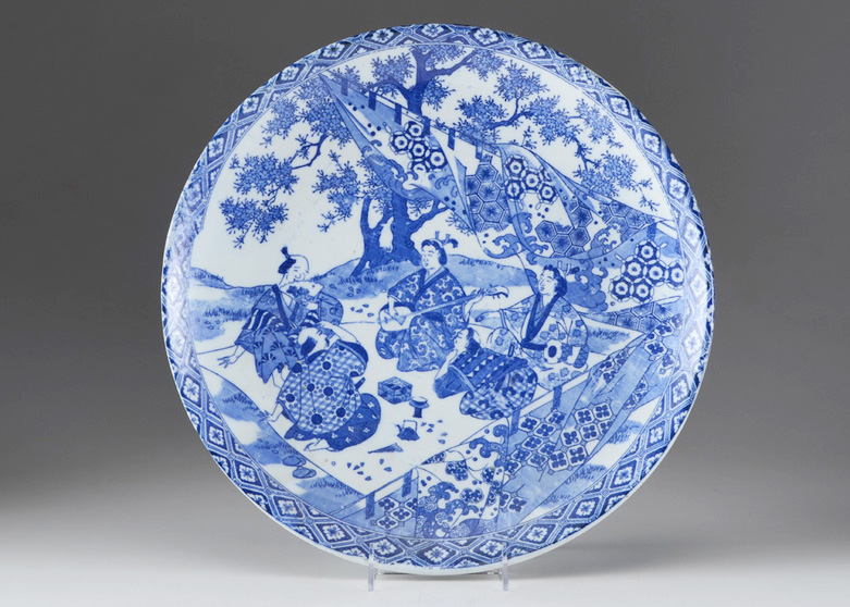 Japanese Meiji Period Yamatoku Signed Porcelain Charger