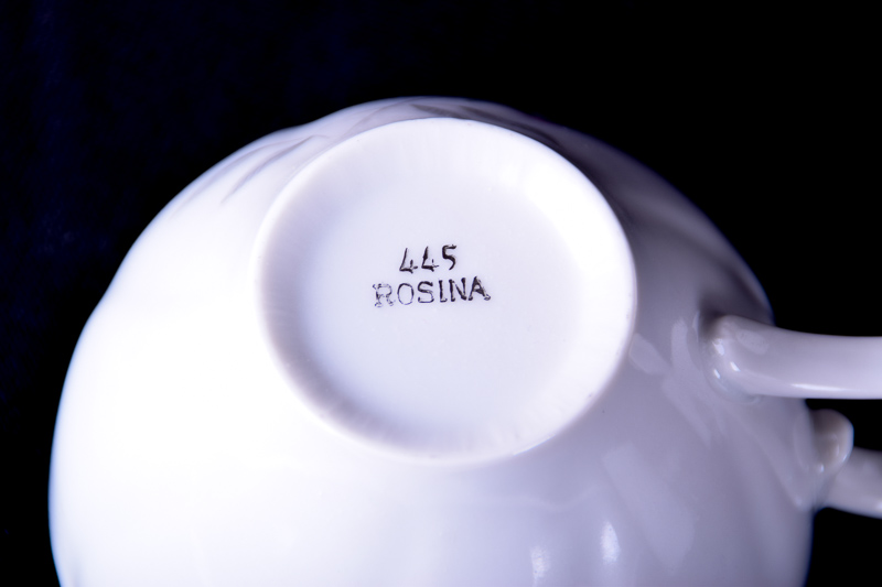 Eight Piece Vintage Rose Patterned Snack Set