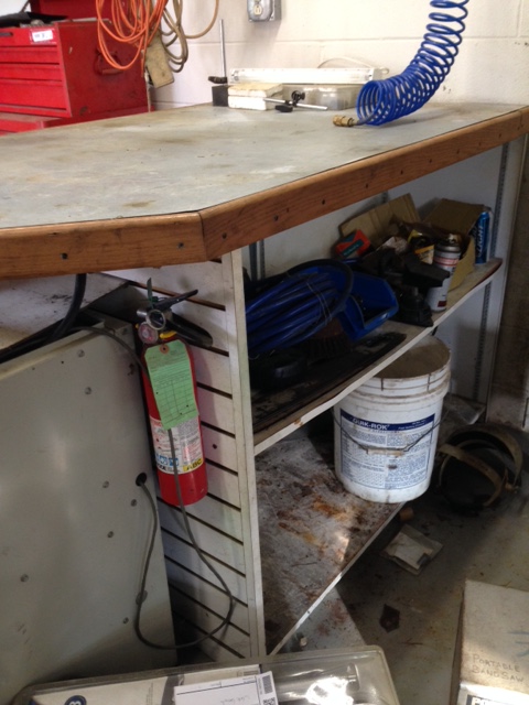 Custom Made Wood and Metal Work Station