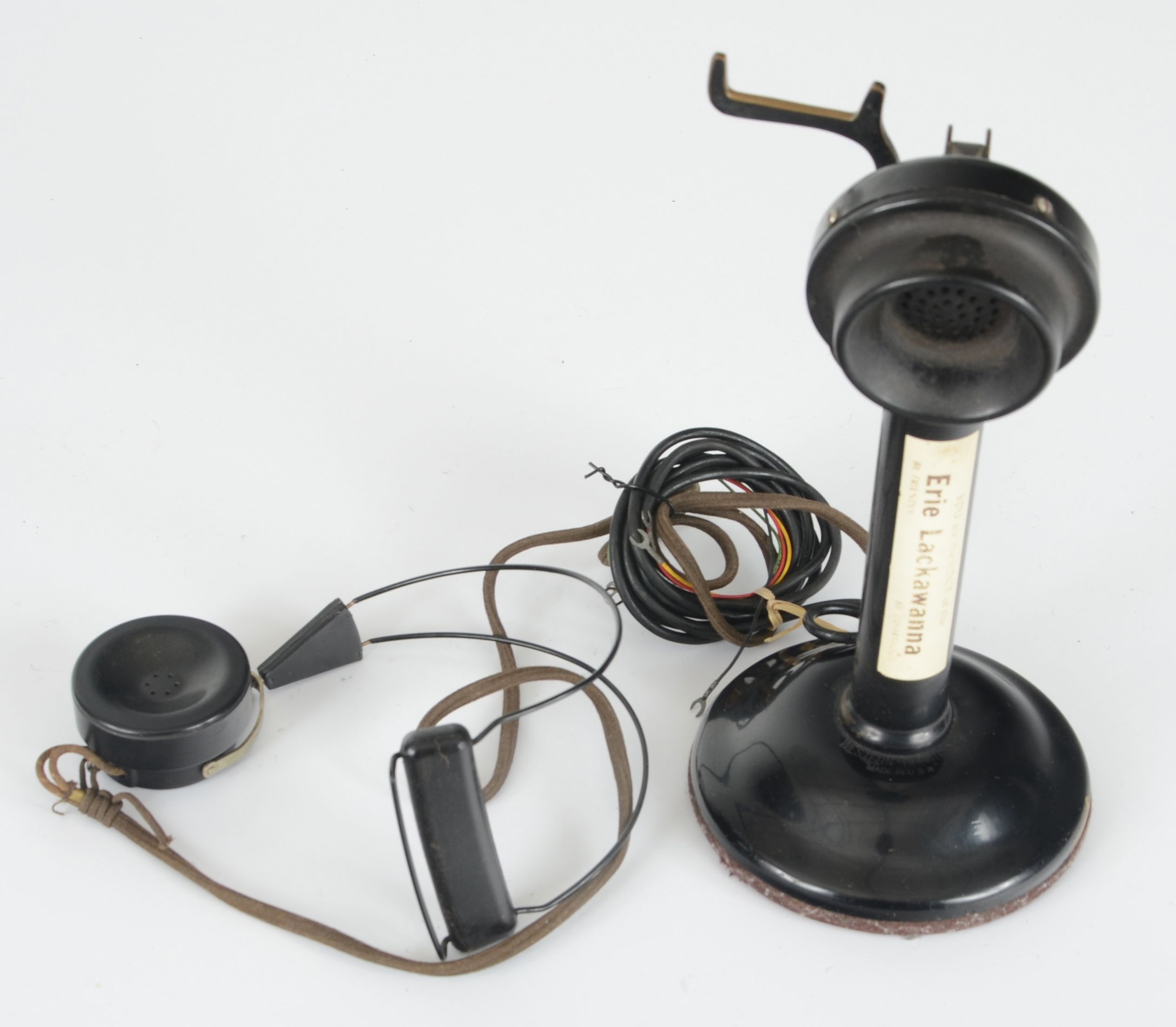 1915 Western Electric Candlestick Telephone With Operator Headset