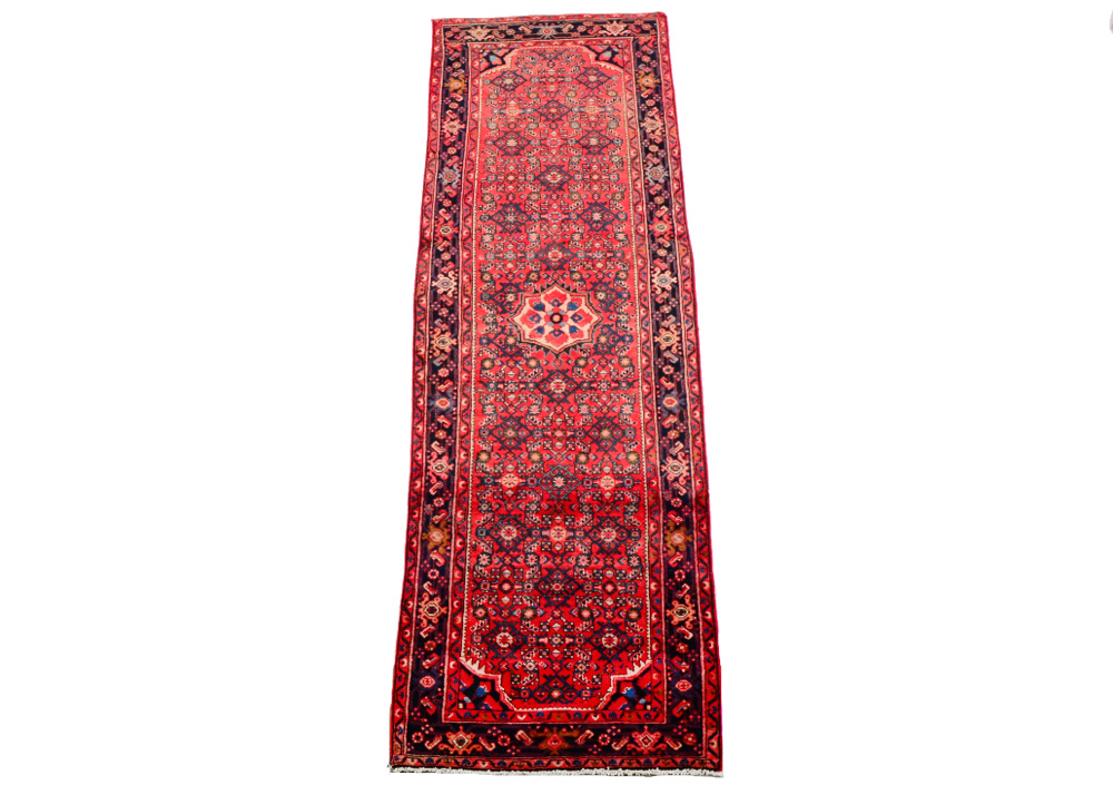 Semi-Antique Hand-Knotted Sarouk Style Hall Runner