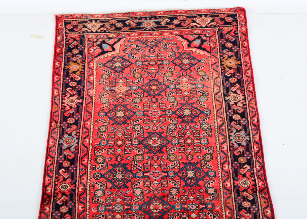 Semi-Antique Hand-Knotted Sarouk Style Hall Runner