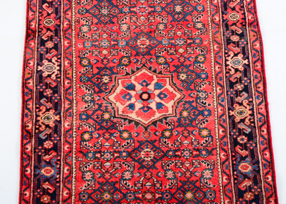 Semi-Antique Hand-Knotted Sarouk Style Hall Runner
