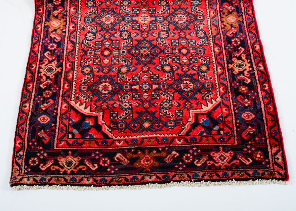 Semi-Antique Hand-Knotted Sarouk Style Hall Runner
