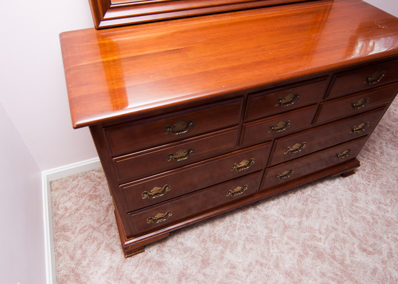 Ethan Allen by Baumritter Solid Cherry Dresser with Mirror