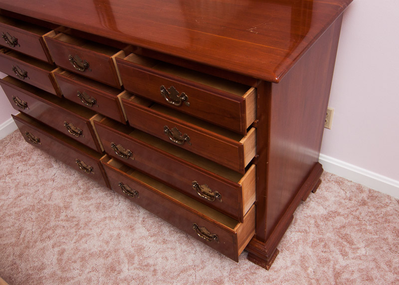 Ethan Allen by Baumritter Solid Cherry Dresser with Mirror