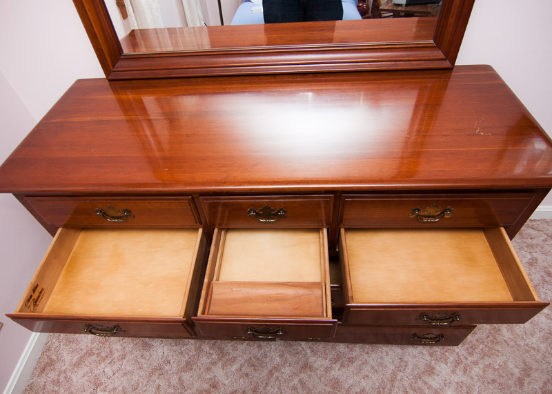 Ethan Allen by Baumritter Solid Cherry Dresser with Mirror