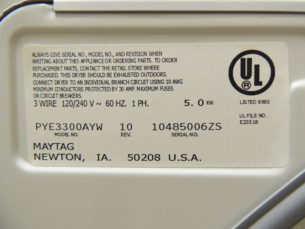 Maytag Performa Clothes Dryer