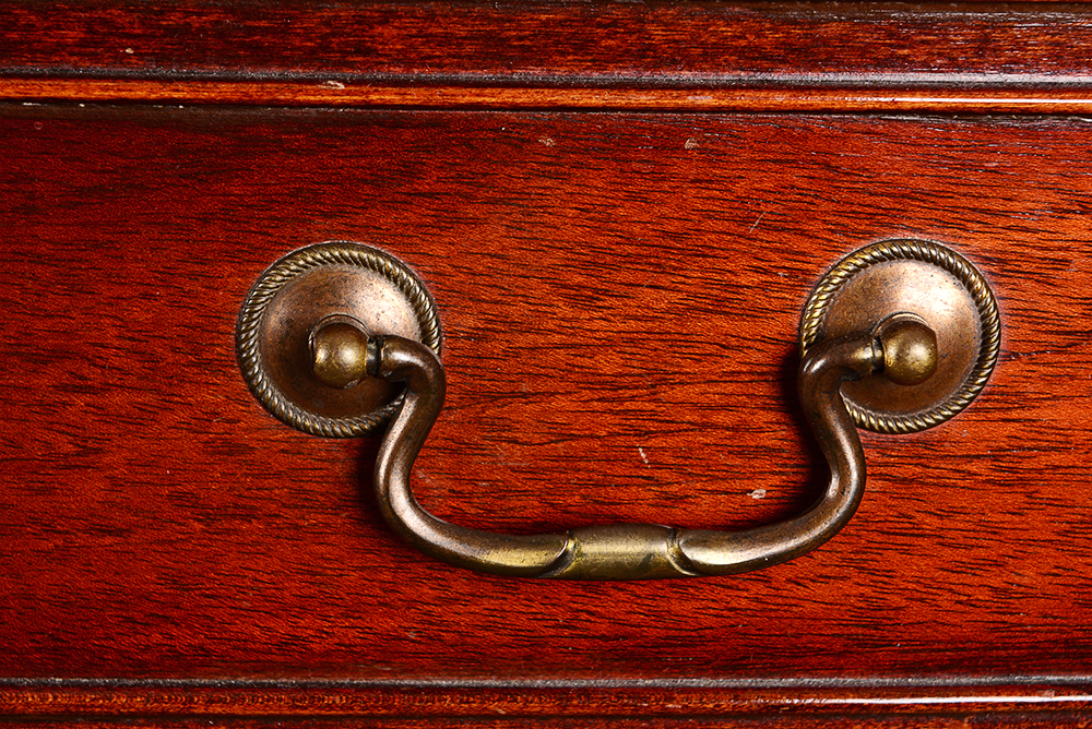 Mahogany Bow Front Chest On Chest