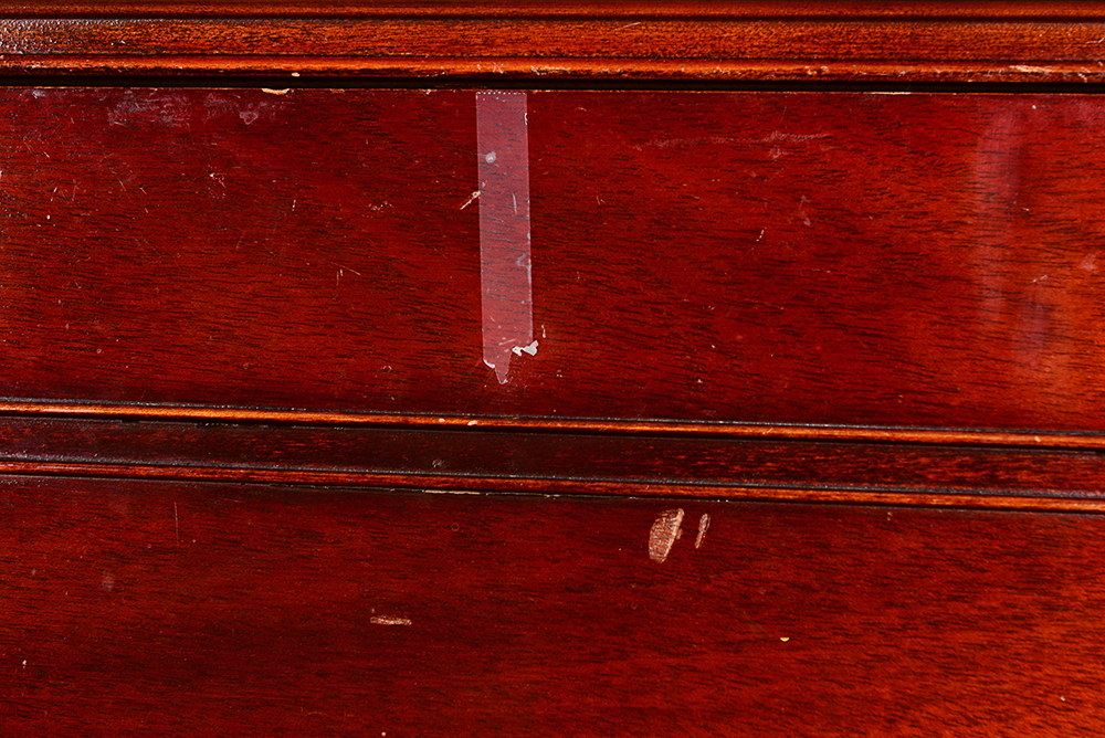 Mahogany Bow Front Chest On Chest