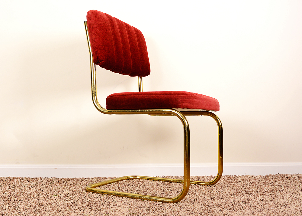 Vintage Dining Set with Glass Top Table