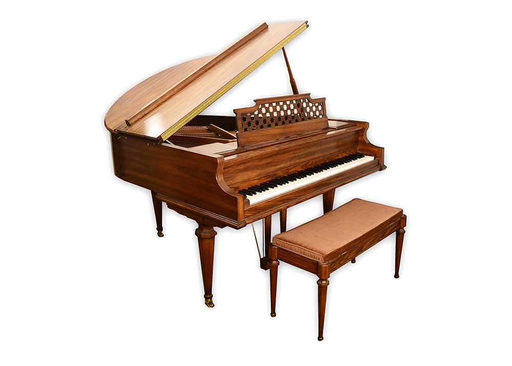 Kimball 5' Baby Grand Piano with Walnut Cabinet
