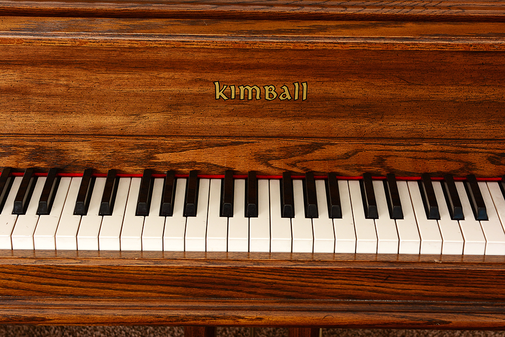 Kimball 5' Baby Grand Piano with Walnut Cabinet