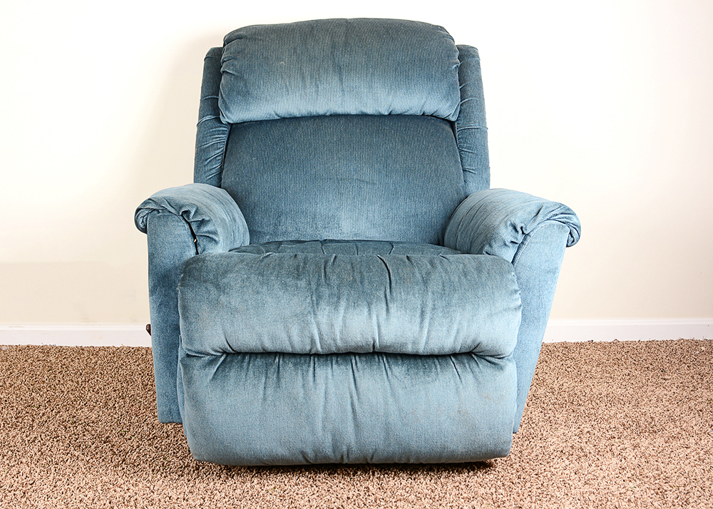 Blue Microfiber Recliner