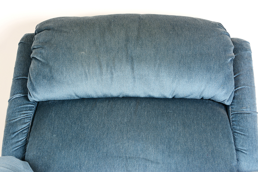 Blue Microfiber Recliner