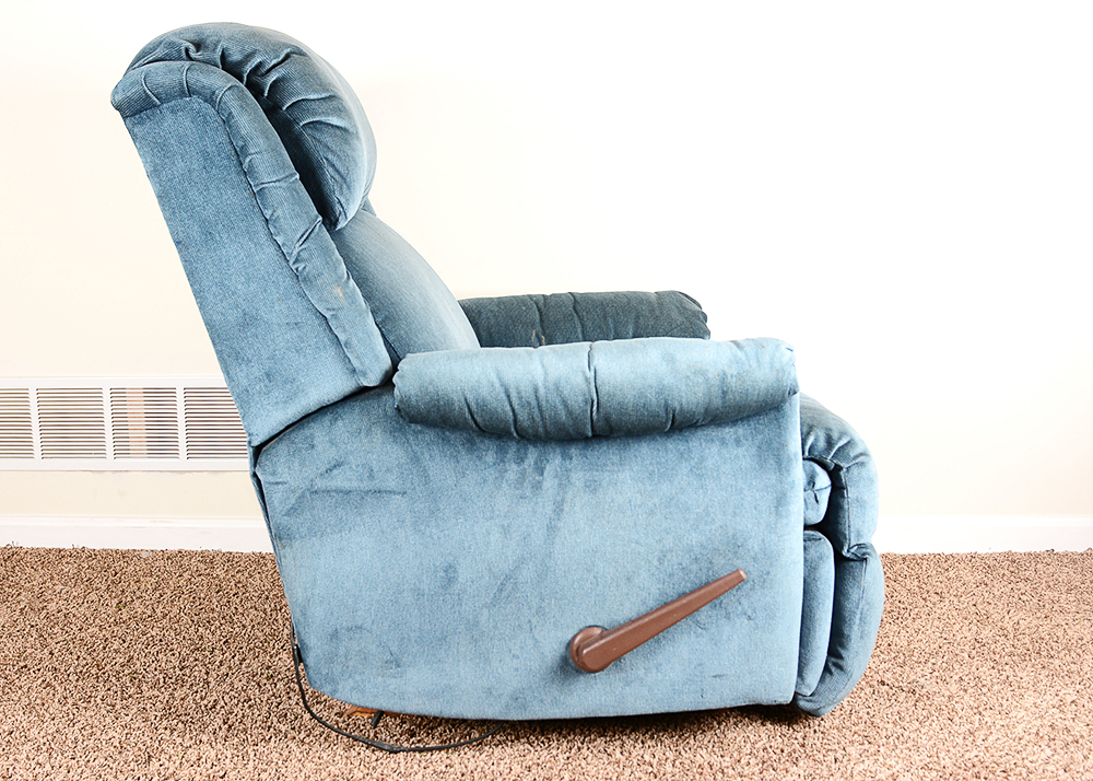 Blue Microfiber Recliner