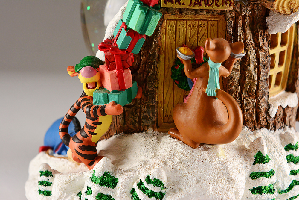 Winnie-The-Pooh Christmas Themed Musical Snow Globe