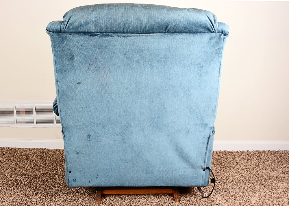 Blue Microfiber Recliner