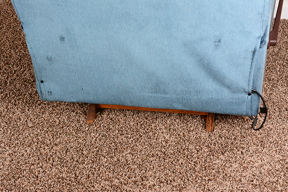 Blue Microfiber Recliner