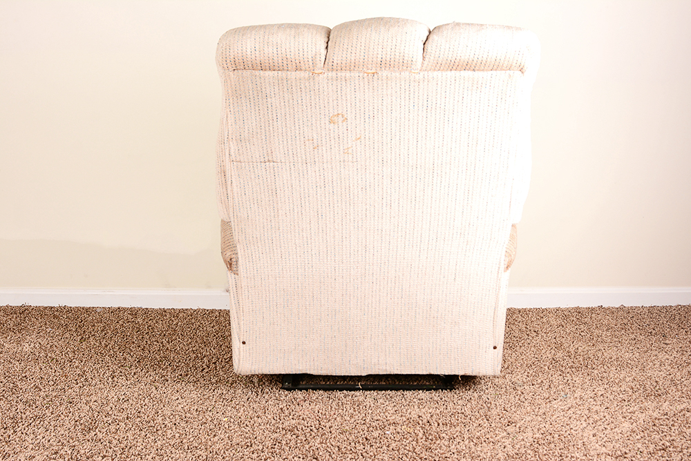 Beige Tufted Back Recliner