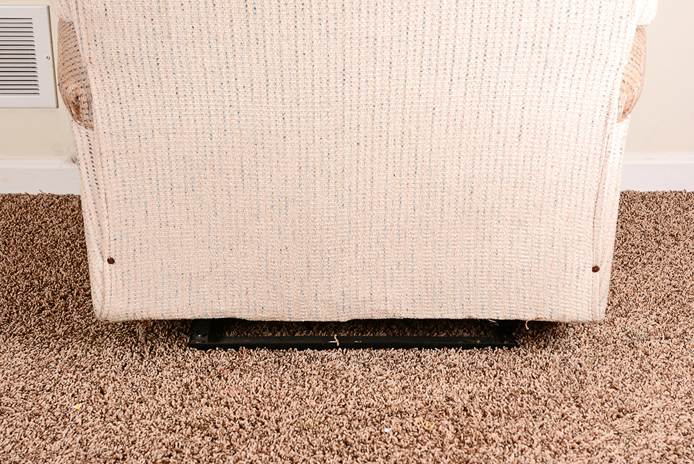 Beige Tufted Back Recliner