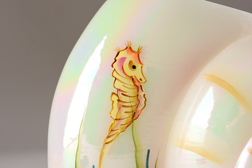 Limited Edition Fenton Art Glass Nautilus Vase