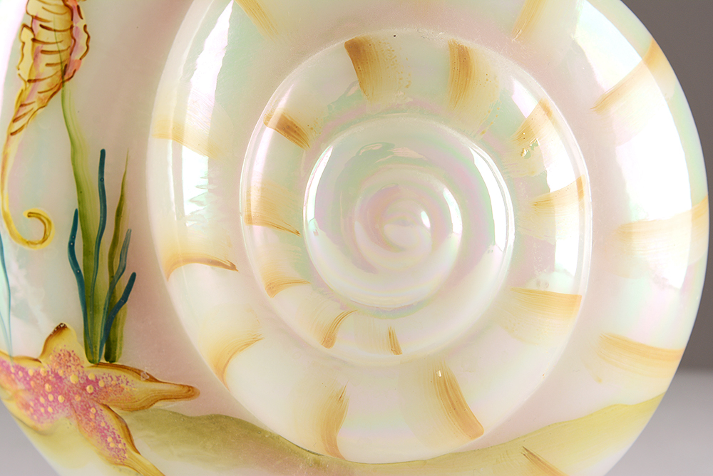 Limited Edition Fenton Art Glass Nautilus Vase