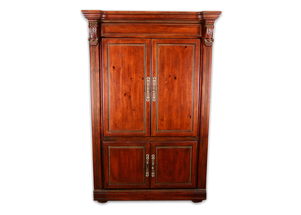 Cherry-Stained Entertainment Center