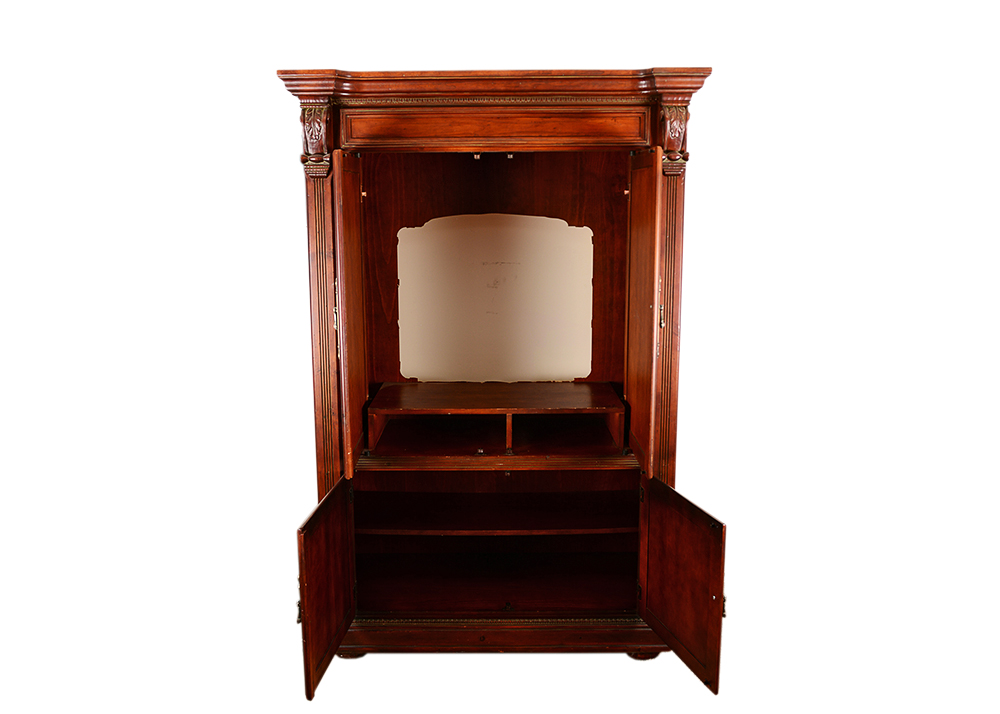 Cherry-Stained Entertainment Center