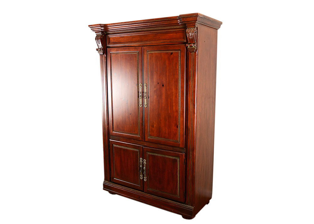 Cherry-Stained Entertainment Center