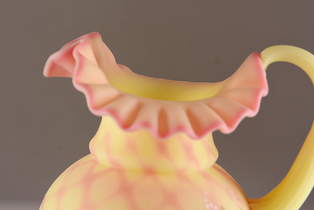 Burmese Diamond Optic Fenton Art Glass Vase