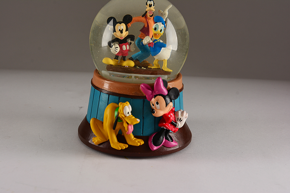 Mickey Mouse and Winnie-the-Pooh Musical Snow Globes