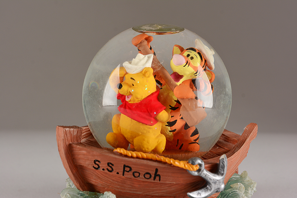 Mickey Mouse and Winnie-the-Pooh Musical Snow Globes