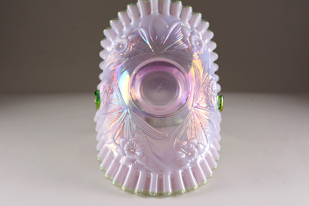 Green Fenton Art Glass Baskets