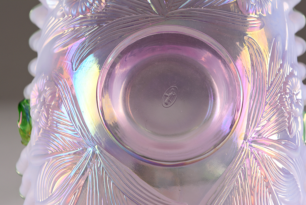 Green Fenton Art Glass Baskets