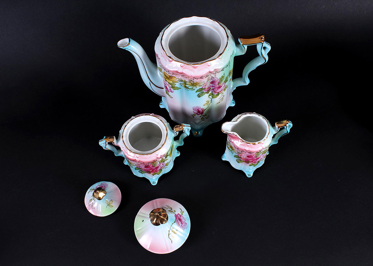 RS Prussia Porcelain 15 Piece Tea Set