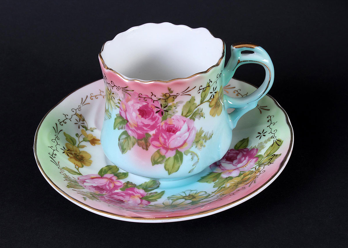 RS Prussia Porcelain 15 Piece Tea Set
