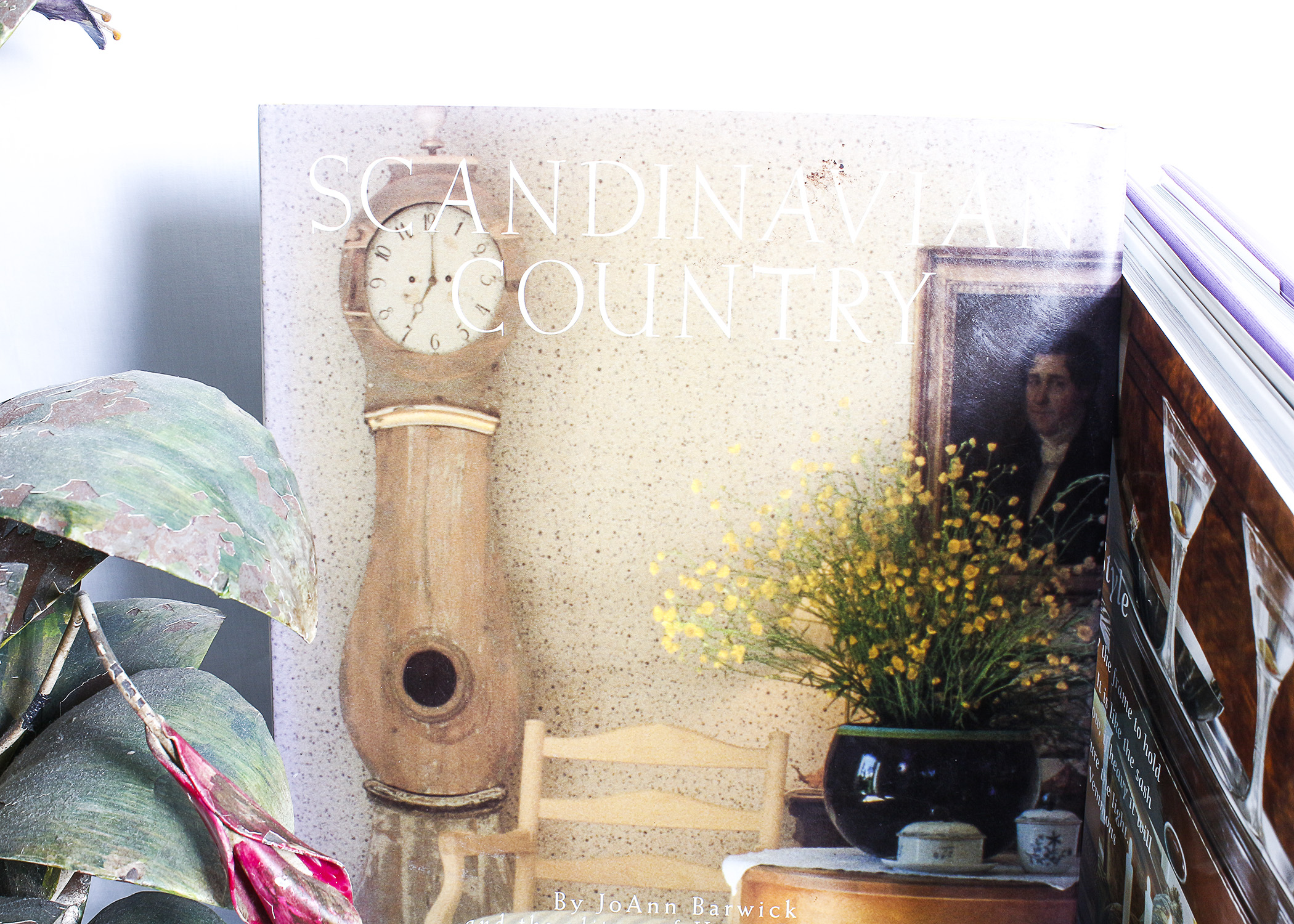 Metal Table Lamp with Gardening and Decor Books