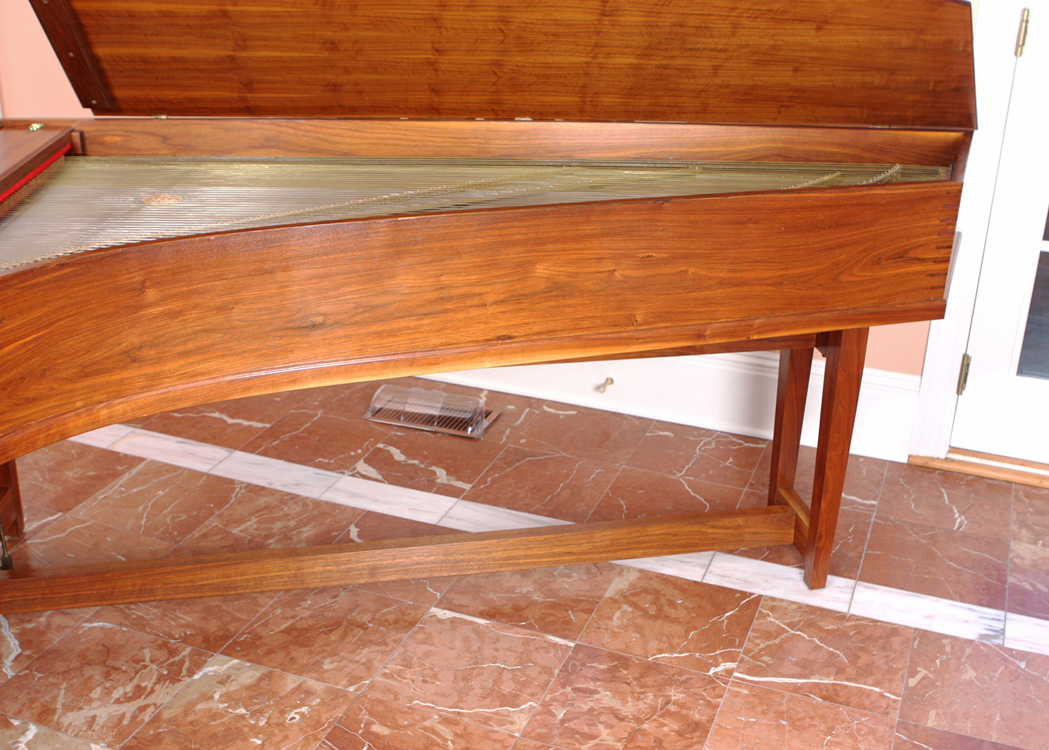 Double Manual Walnut Harpsichord by Challis Studio