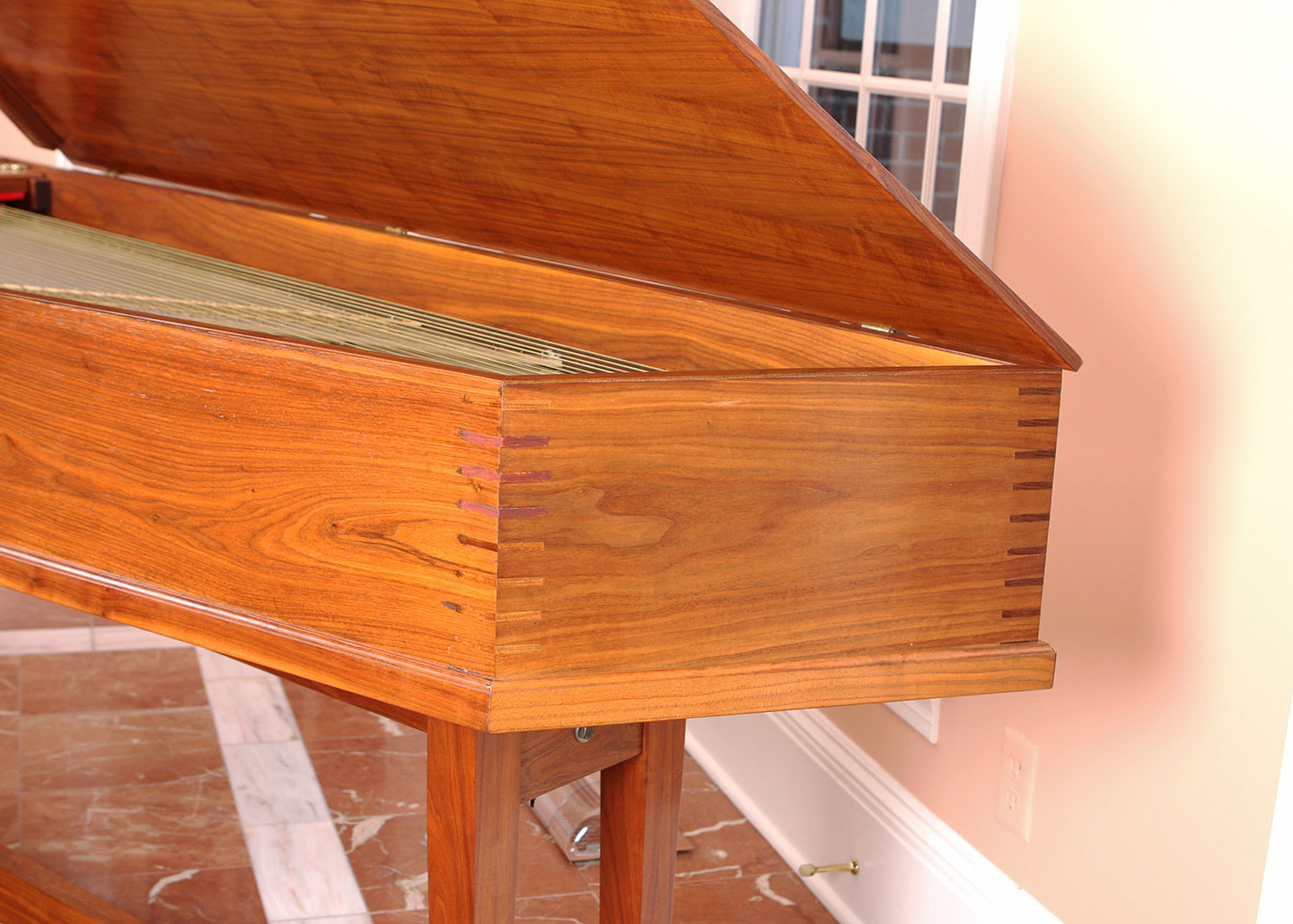 Double Manual Walnut Harpsichord by Challis Studio