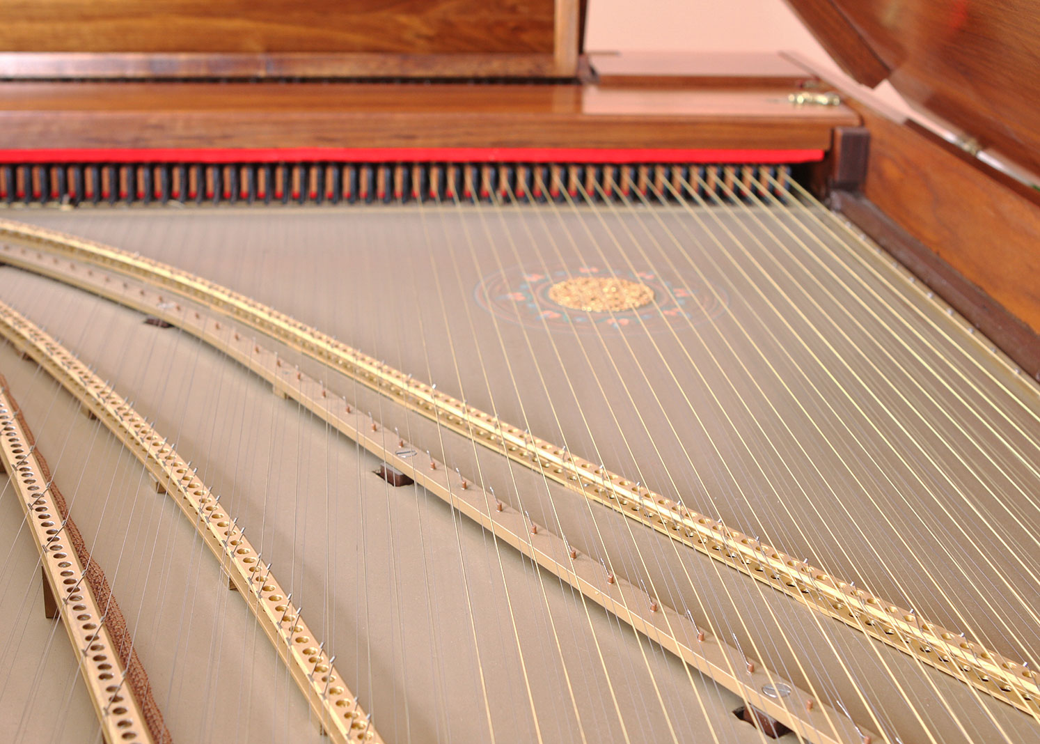 Double Manual Walnut Harpsichord by Challis Studio