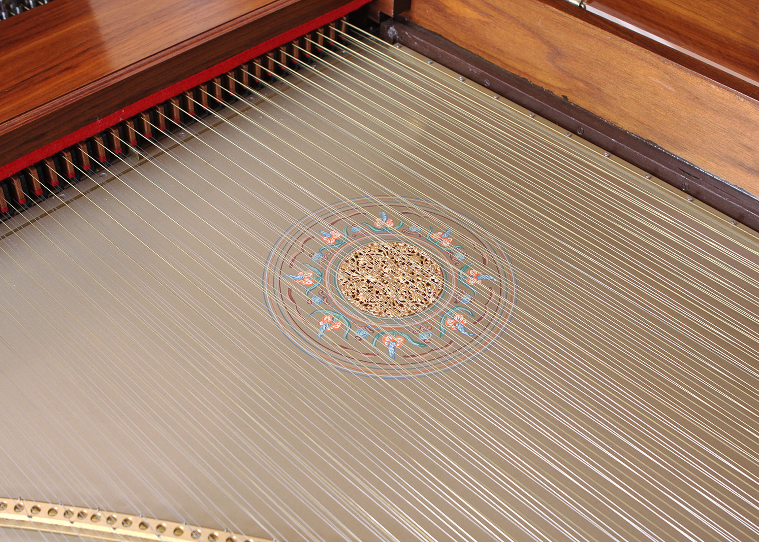 Double Manual Walnut Harpsichord by Challis Studio