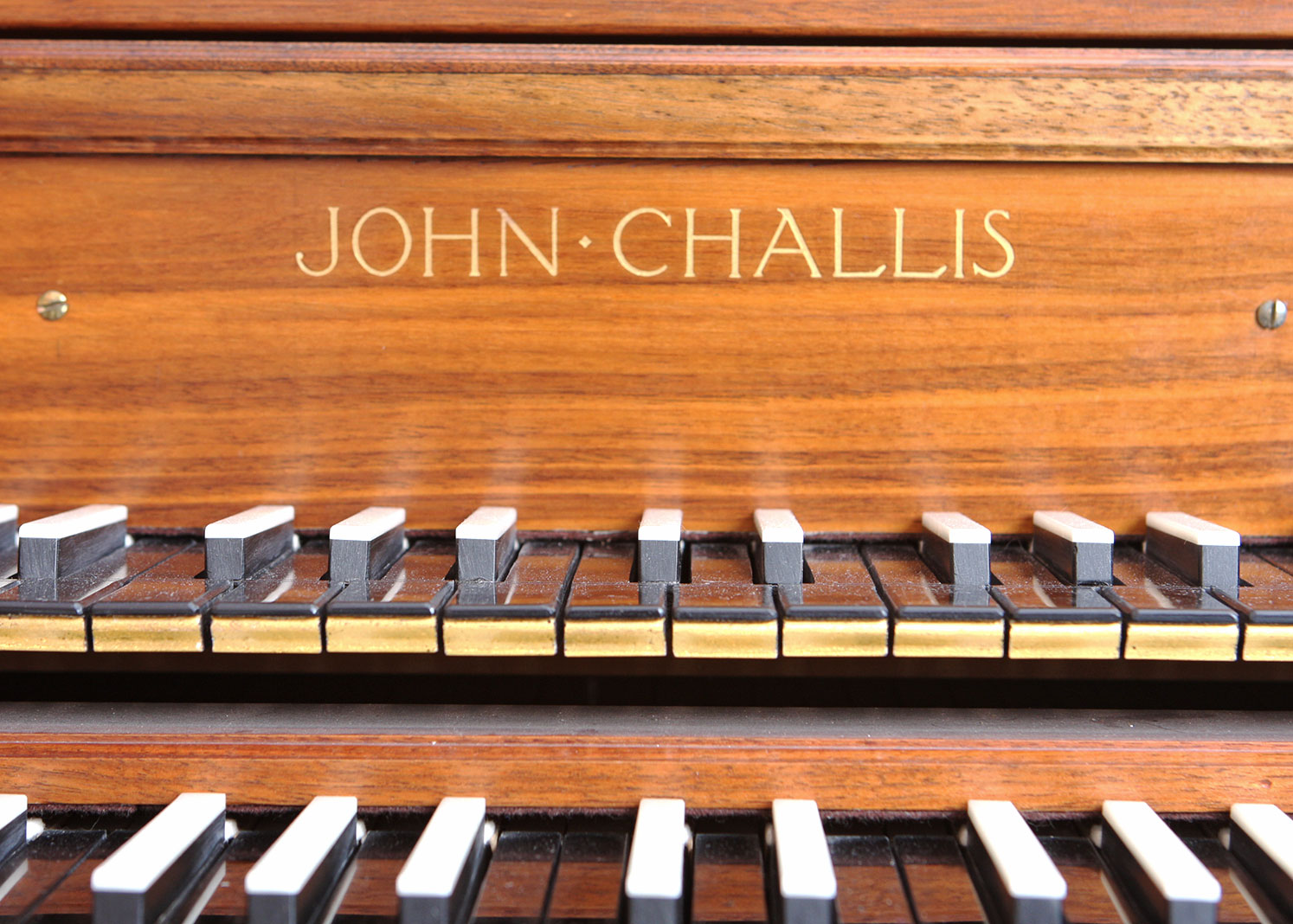 Double Manual Walnut Harpsichord by Challis Studio