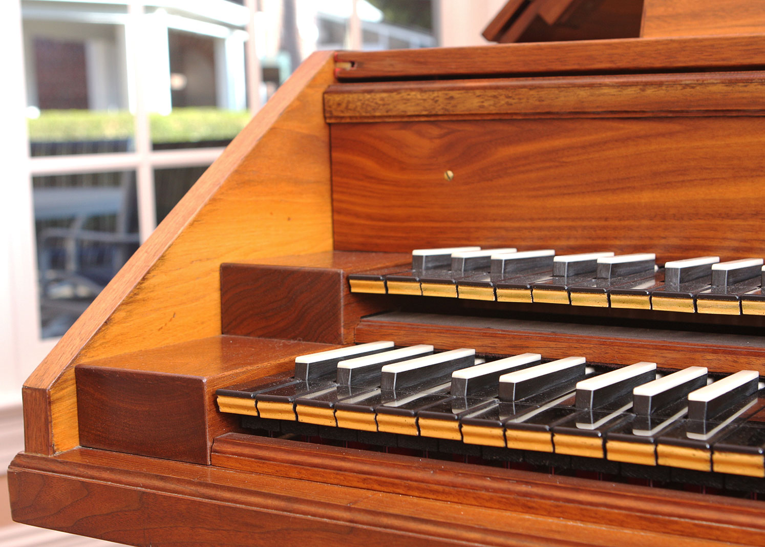 Double Manual Walnut Harpsichord by Challis Studio