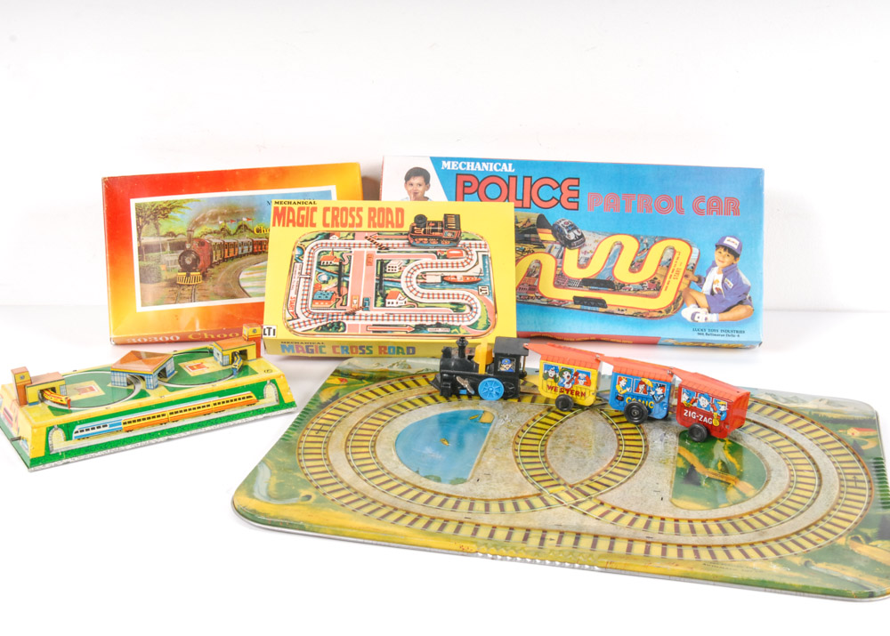 Collection of Five Vintage Mechanical Toys