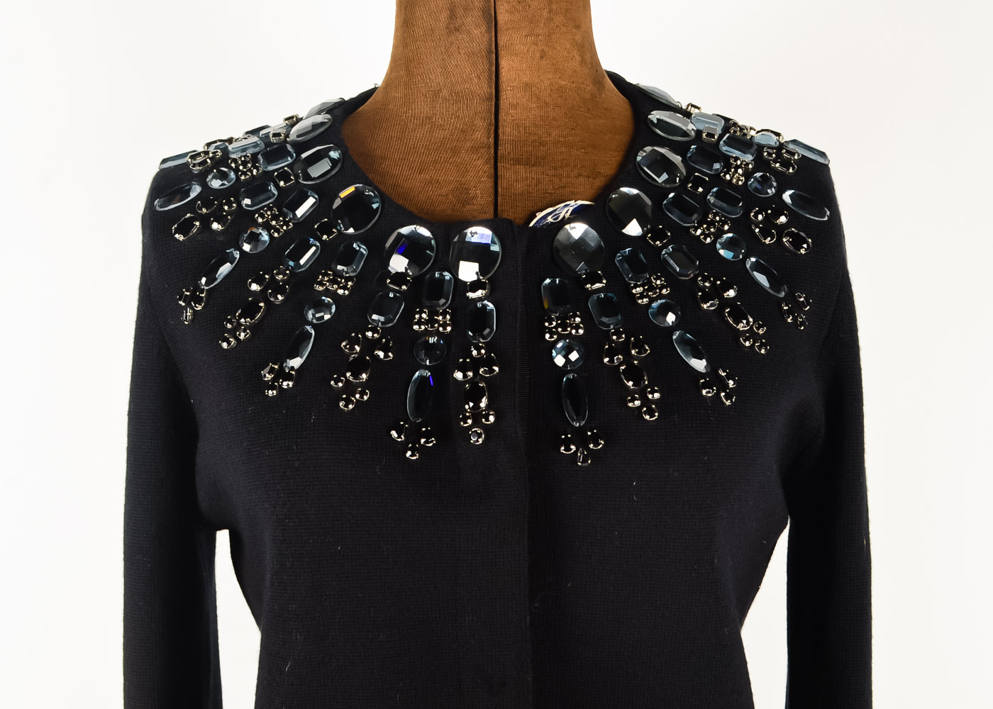 Tory Burch Merino Wool Beaded Cardigan