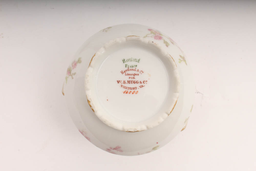 Collection of W.S. Hugg Haviland Limoge Tea Set