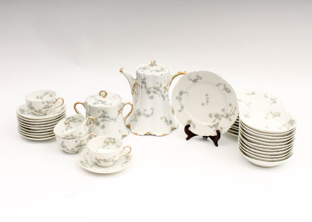 Collection of E.B. Taylor Haviland Limoge Tea Set