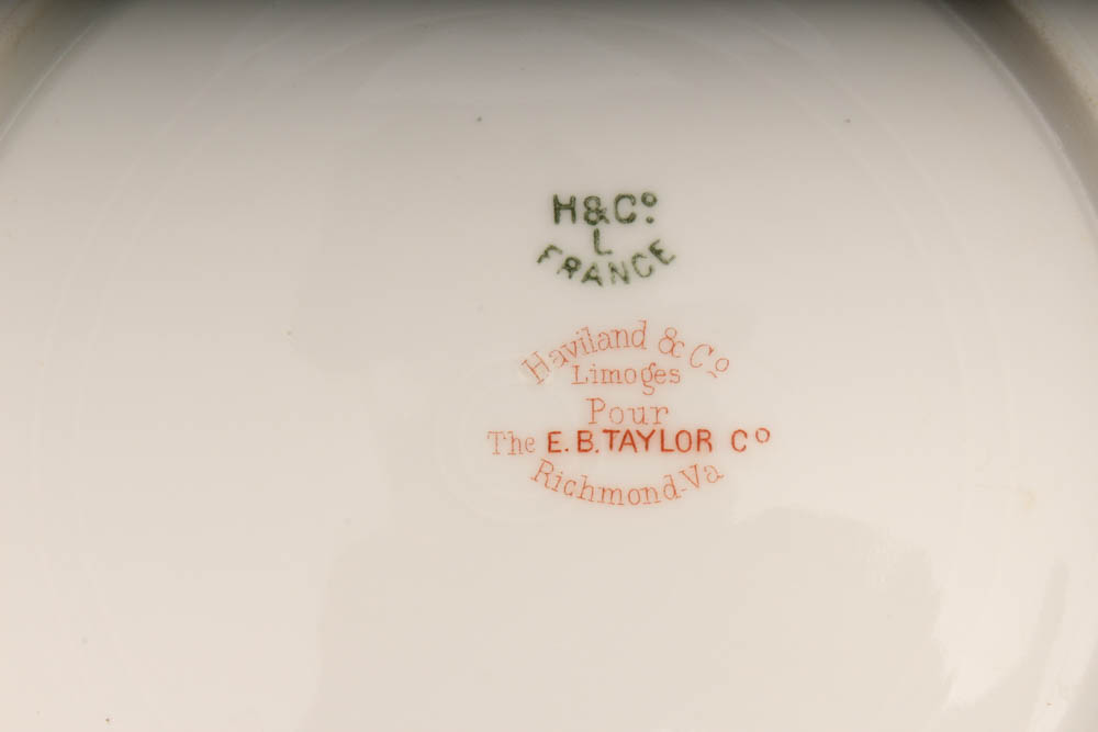 Collection of E.B. Taylor Haviland Limoge Tea Set